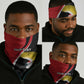 Afro Uganda Rugby Custom Neck Gaiter Go Cranes - African Pattern LT14