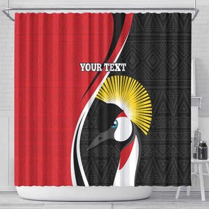 Afro Uganda Rugby Custom Shower Curtain Go Cranes - African Pattern