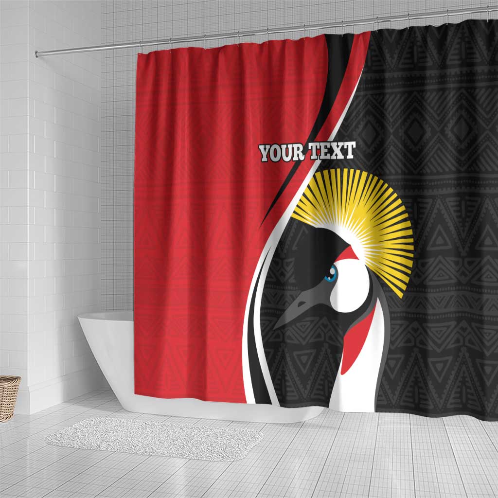 Afro Uganda Rugby Custom Shower Curtain Go Cranes - African Pattern