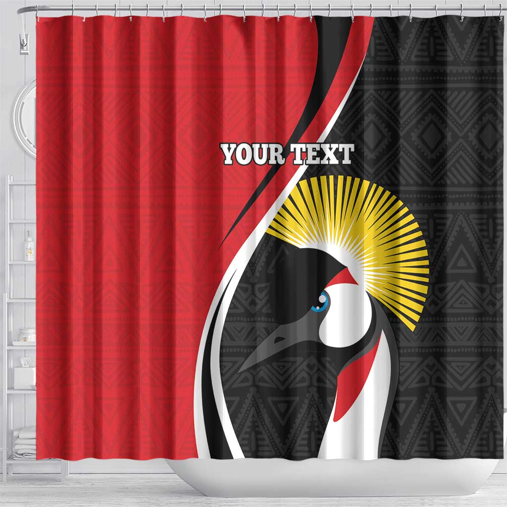 Afro Uganda Rugby Custom Shower Curtain Go Cranes - African Pattern