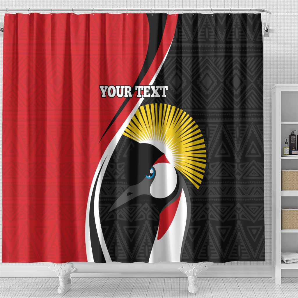 Afro Uganda Rugby Custom Shower Curtain Go Cranes - African Pattern
