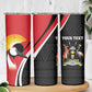 Afro Uganda Rugby Custom Skinny Tumbler Go Cranes - African Pattern