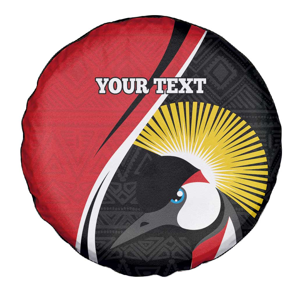 Afro Uganda Rugby Custom Spare Tire Cover Go Cranes - African Pattern
