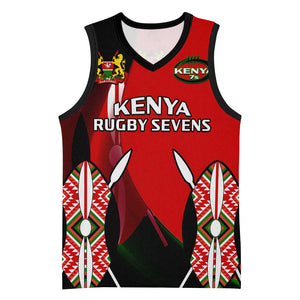 Custom Kenya Rugby Sevens Kenyan Sporty Version Basketball Jersey - African Pride