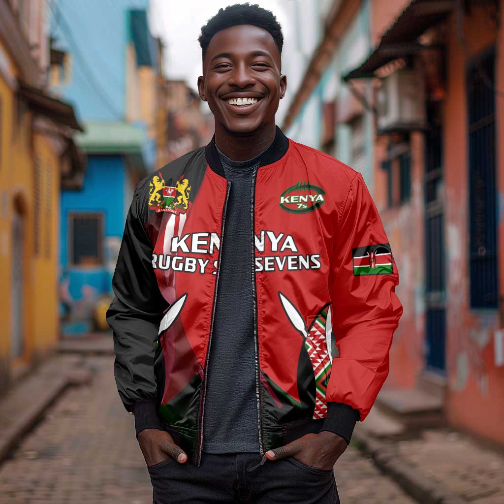 Custom Kenya Rugby Sevens Kenyan Sporty Version Bomber Jacket