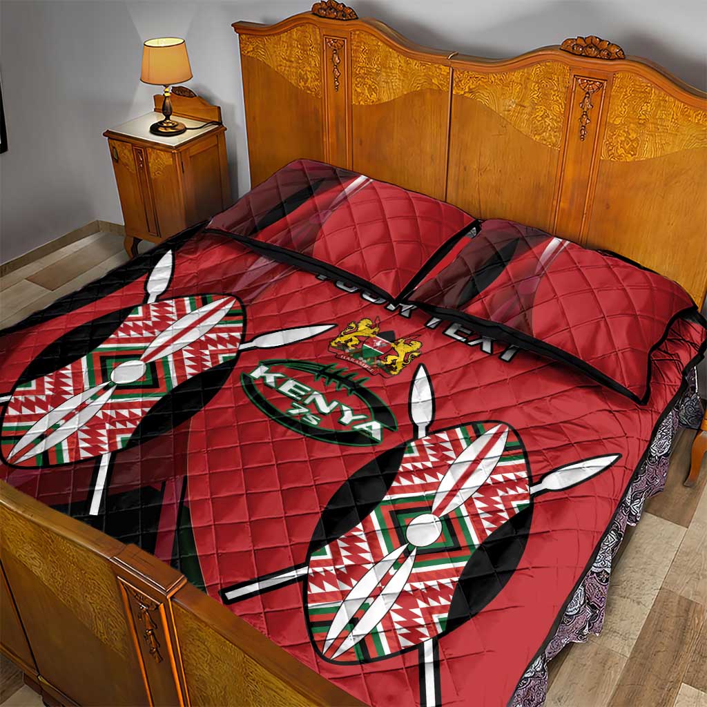 Custom Kenya Rugby Sevens Kenyan Sporty Version Quilt Bed Set