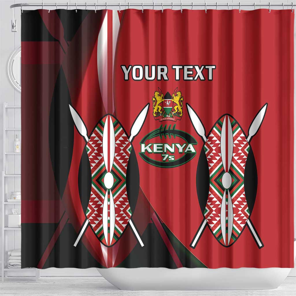 Custom Kenya Rugby Sevens Kenyan Sporty Version Shower Curtain