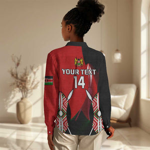 Custom Kenya Rugby Sevens Kenyan Sporty Version Women Casual Shirt LT14
