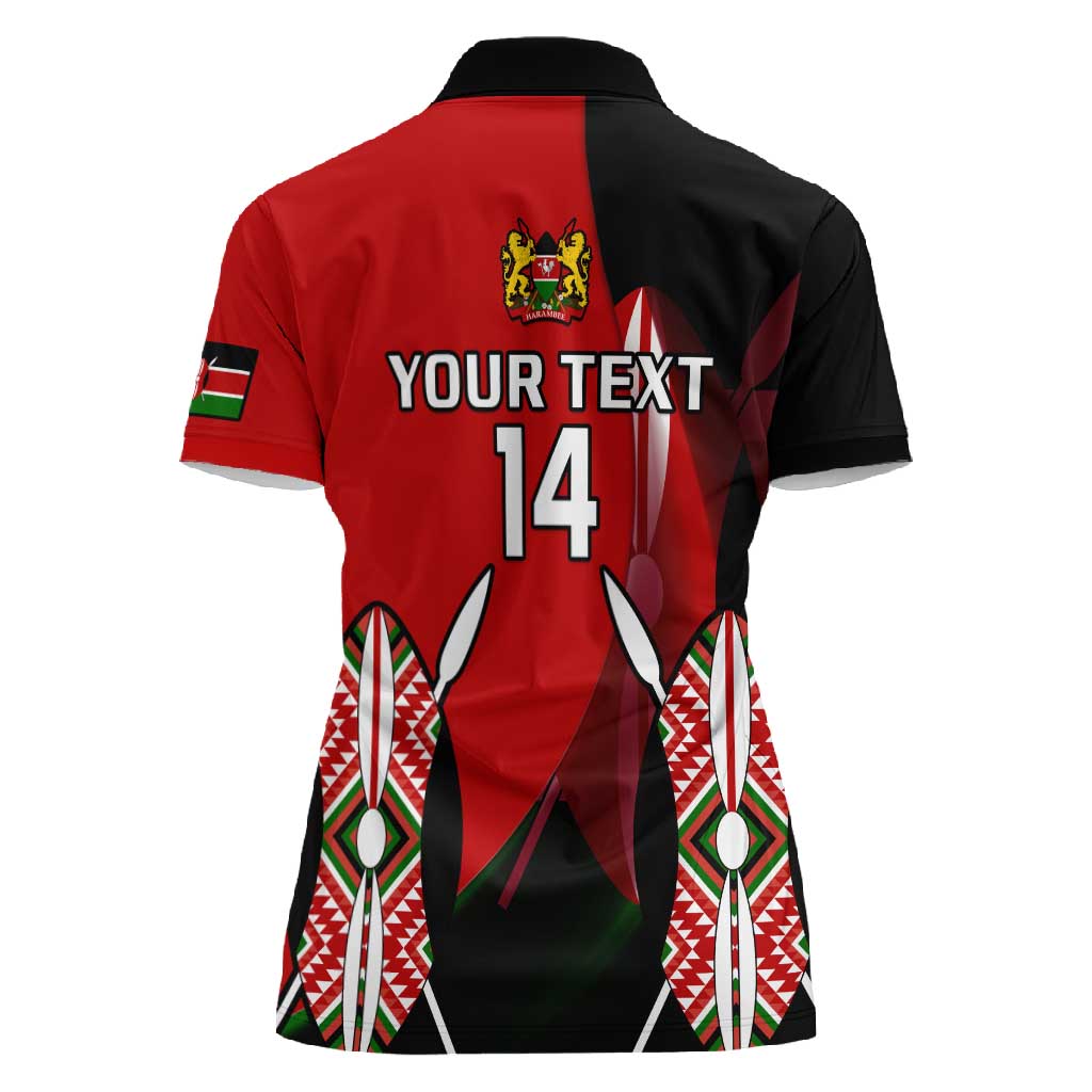 Custom Kenya Rugby Sevens Kenyan Sporty Version Women Polo Shirt