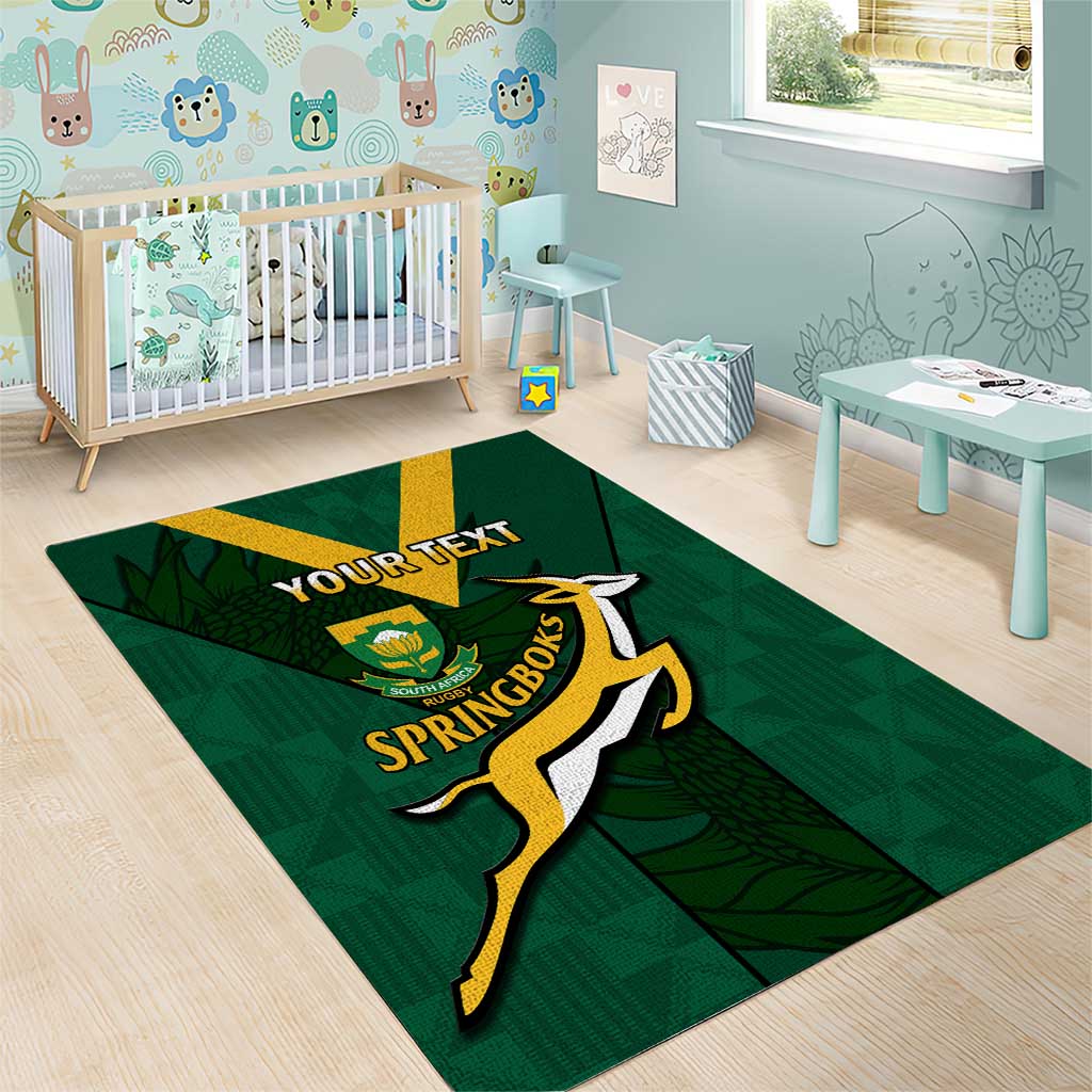 Custom South Africa Rugby Go Blitzboks Sevens Area Rug