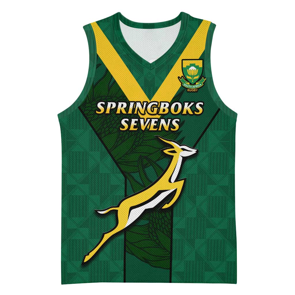 Custom South Africa Rugby Go Blitzboks Sevens Basketball Jersey - African Pride