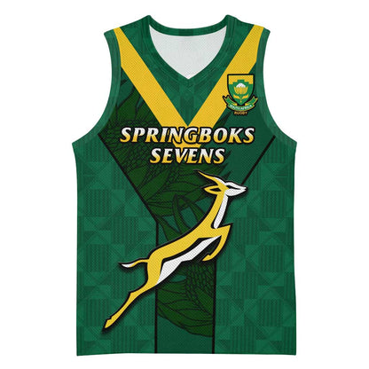 Custom South Africa Rugby Go Blitzboks Sevens Basketball Jersey - African Pride