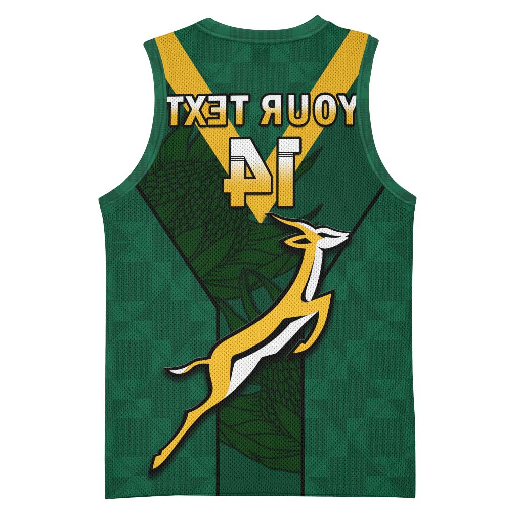 Custom South Africa Rugby Go Blitzboks Sevens Basketball Jersey - African Pride