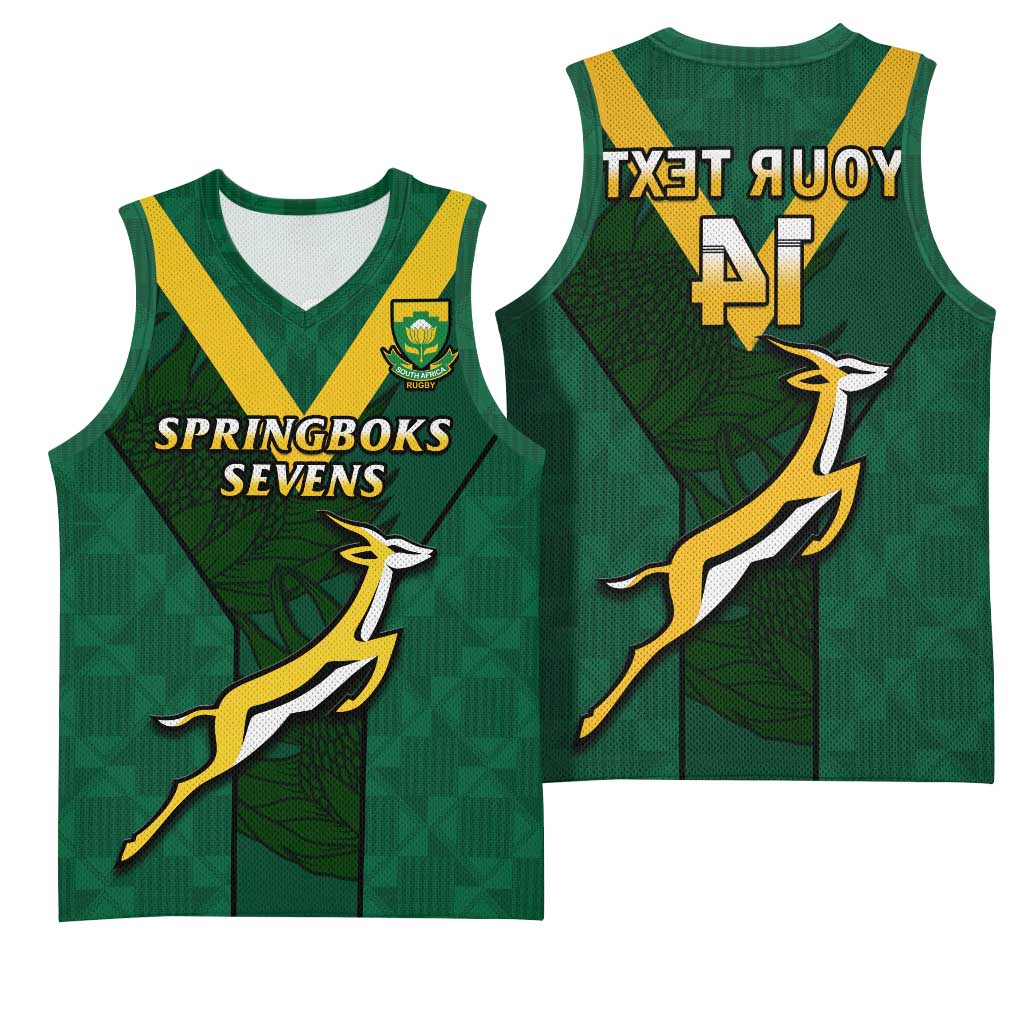 Custom South Africa Rugby Go Blitzboks Sevens Basketball Jersey - African Pride