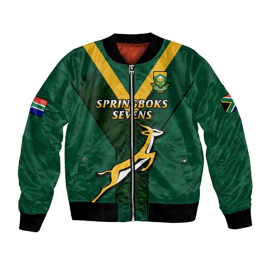 Custom South Africa Rugby Go Blitzboks Sevens Bomber Jacket