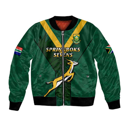 Custom South Africa Rugby Go Blitzboks Sevens Bomber Jacket