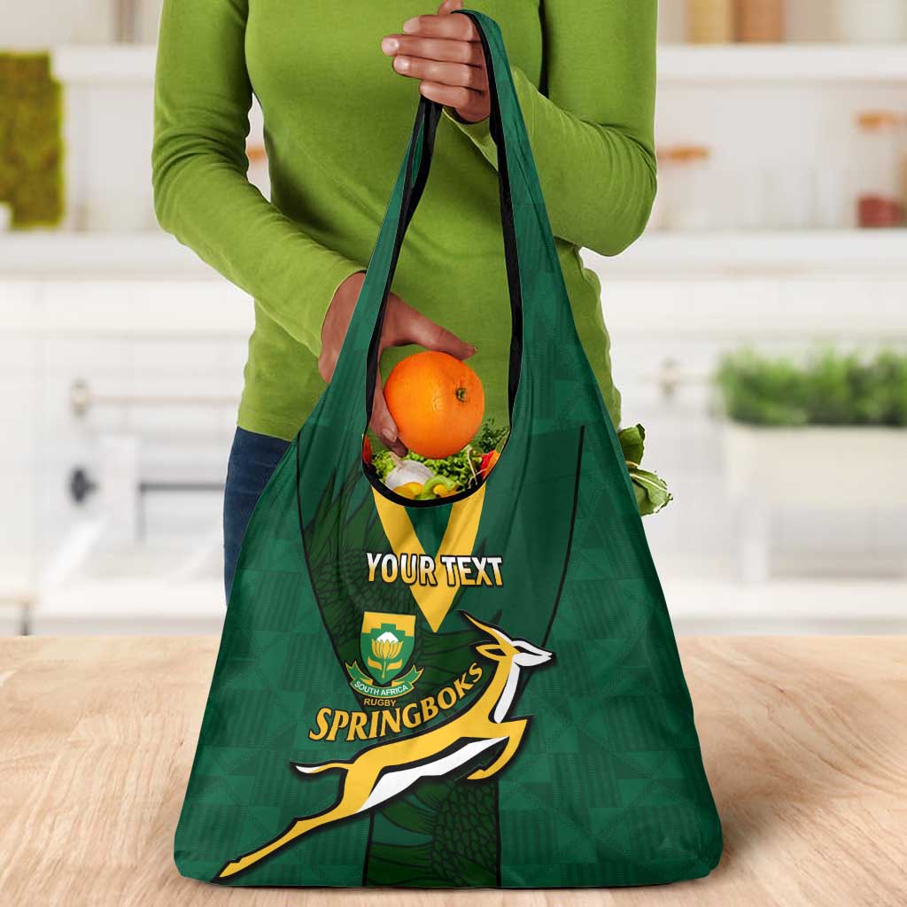 Custom South Africa Rugby Go Blitzboks Sevens Grocery Bag