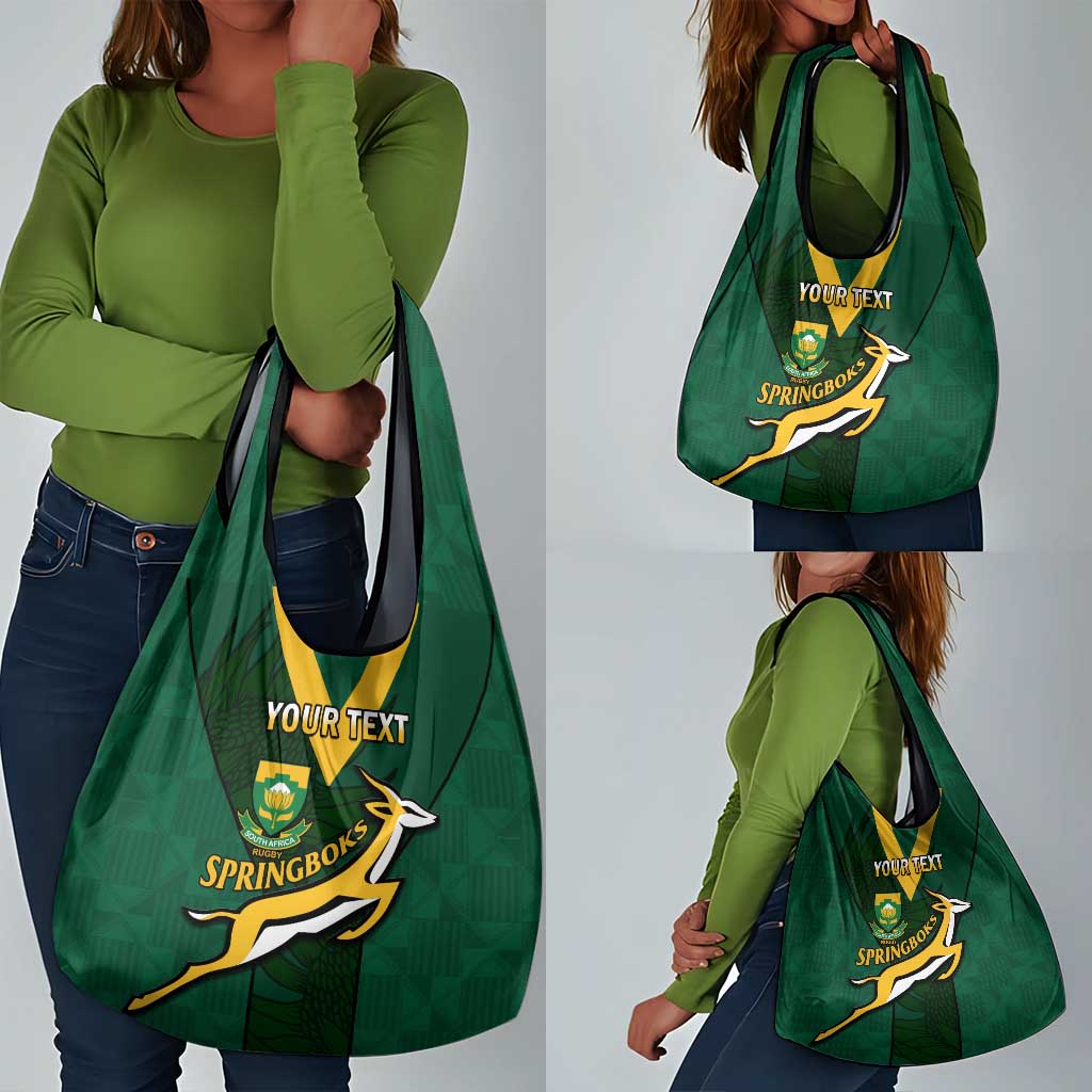 Custom South Africa Rugby Go Blitzboks Sevens Grocery Bag