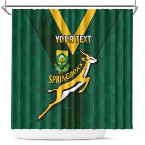 Custom South Africa Rugby Go Blitzboks Sevens Shower Curtain