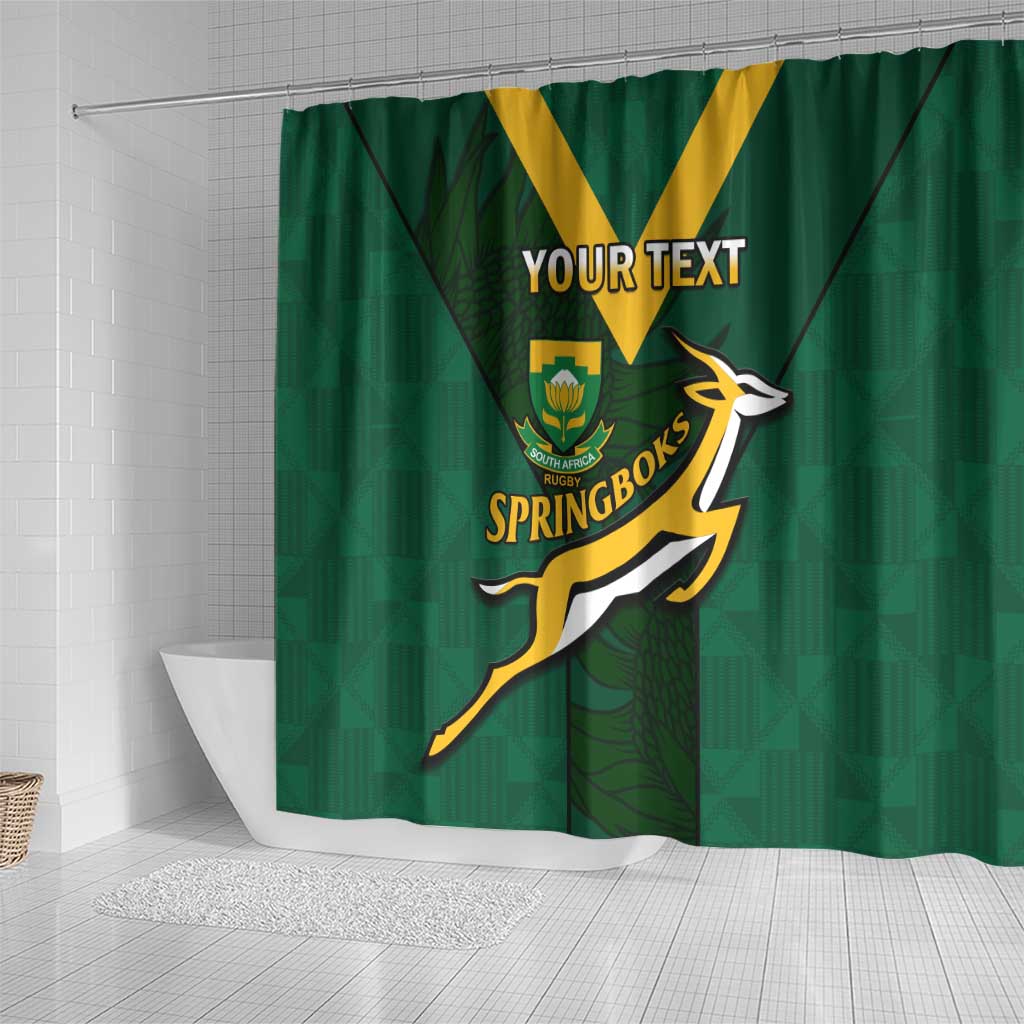 Custom South Africa Rugby Go Blitzboks Sevens Shower Curtain