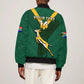 Custom South Africa Rugby Go Blitzboks Sevens Sleeve Zip Bomber Jacket