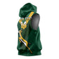 Custom South Africa Rugby Go Blitzboks Sevens Sleeveless Hoodie - African Pride