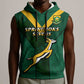 Custom South Africa Rugby Go Blitzboks Sevens Sleeveless Hoodie - African Pride