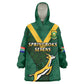 Custom South Africa Rugby Go Blitzboks Sevens Wearable Blanket Hoodie