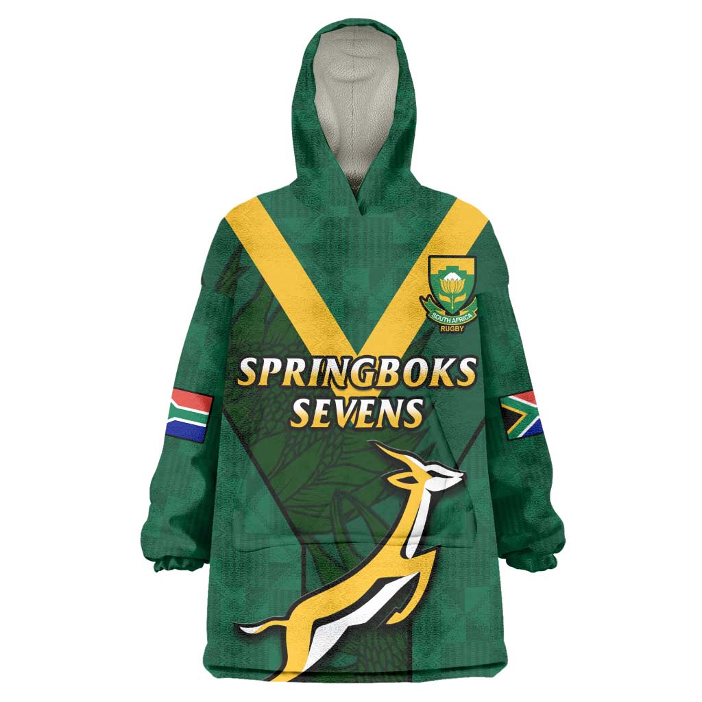 Custom South Africa Rugby Go Blitzboks Sevens Wearable Blanket Hoodie