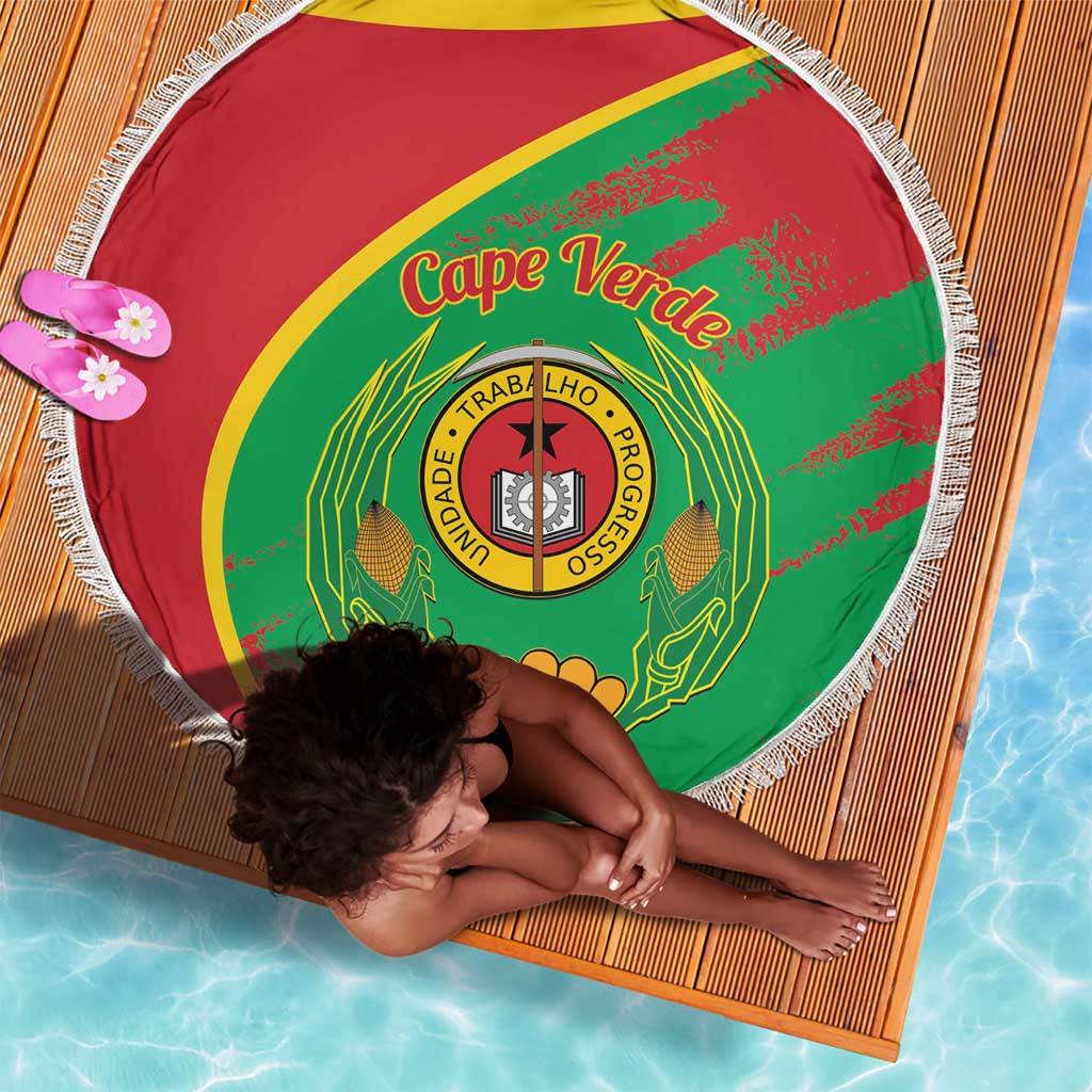 Cape Verde 1975-1992 Beach Blanket Coat Of Arms Grunge Style
