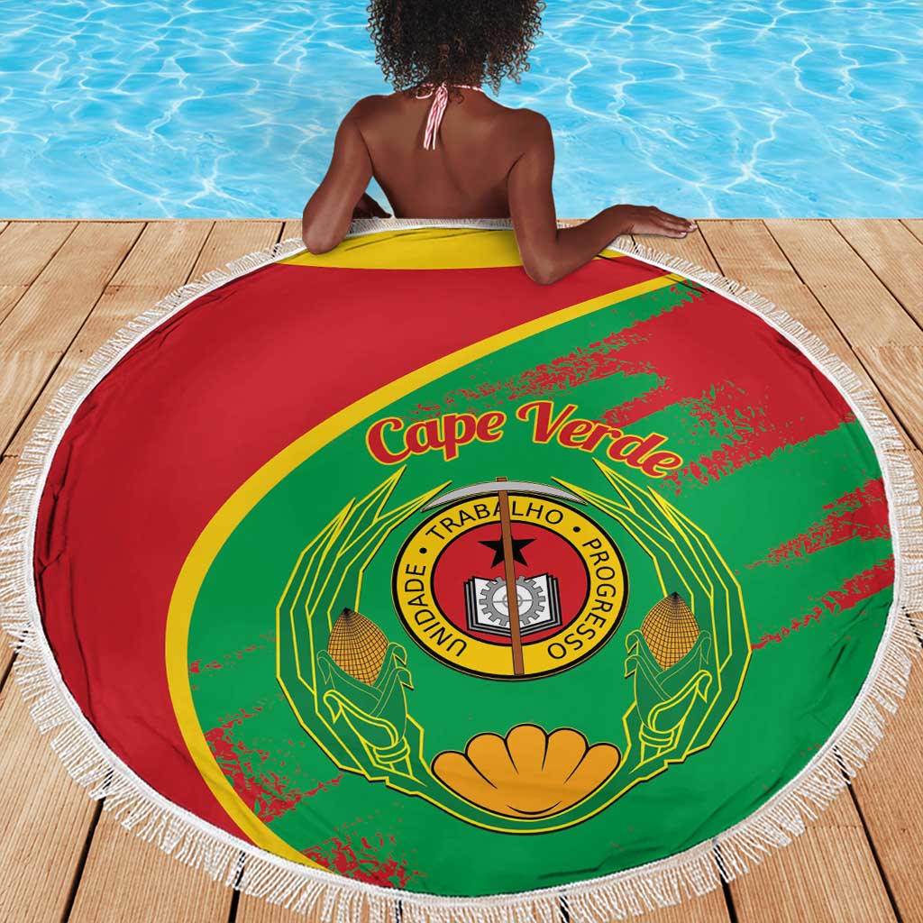 Cape Verde 1975-1992 Beach Blanket Coat Of Arms Grunge Style