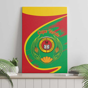Cape Verde 1975-1992 Canvas Wall Art Coat Of Arms Grunge Style