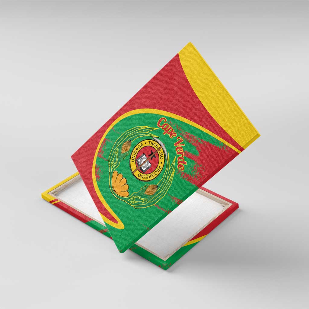 Cape Verde 1975-1992 Canvas Wall Art Coat Of Arms Grunge Style