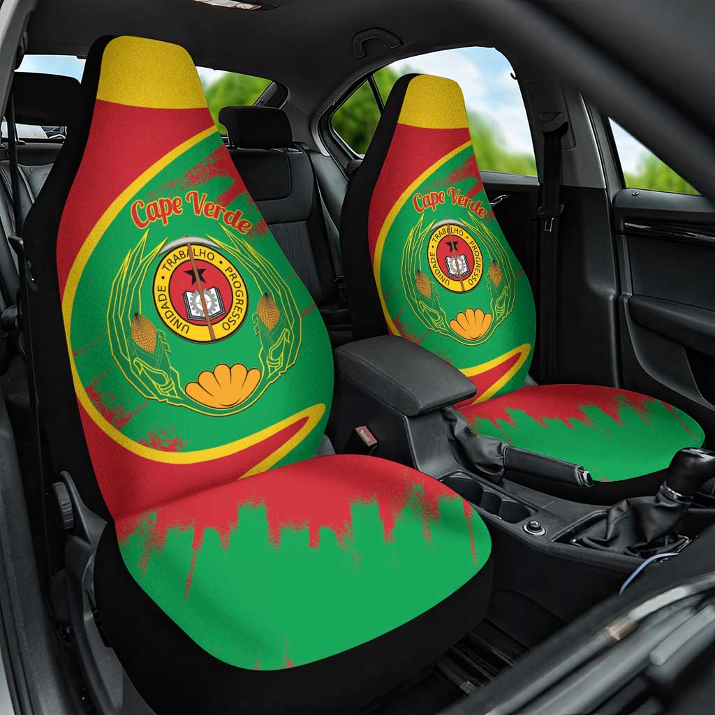 Cape Verde 1975-1992 Car Seat Cover Coat Of Arms Grunge Style