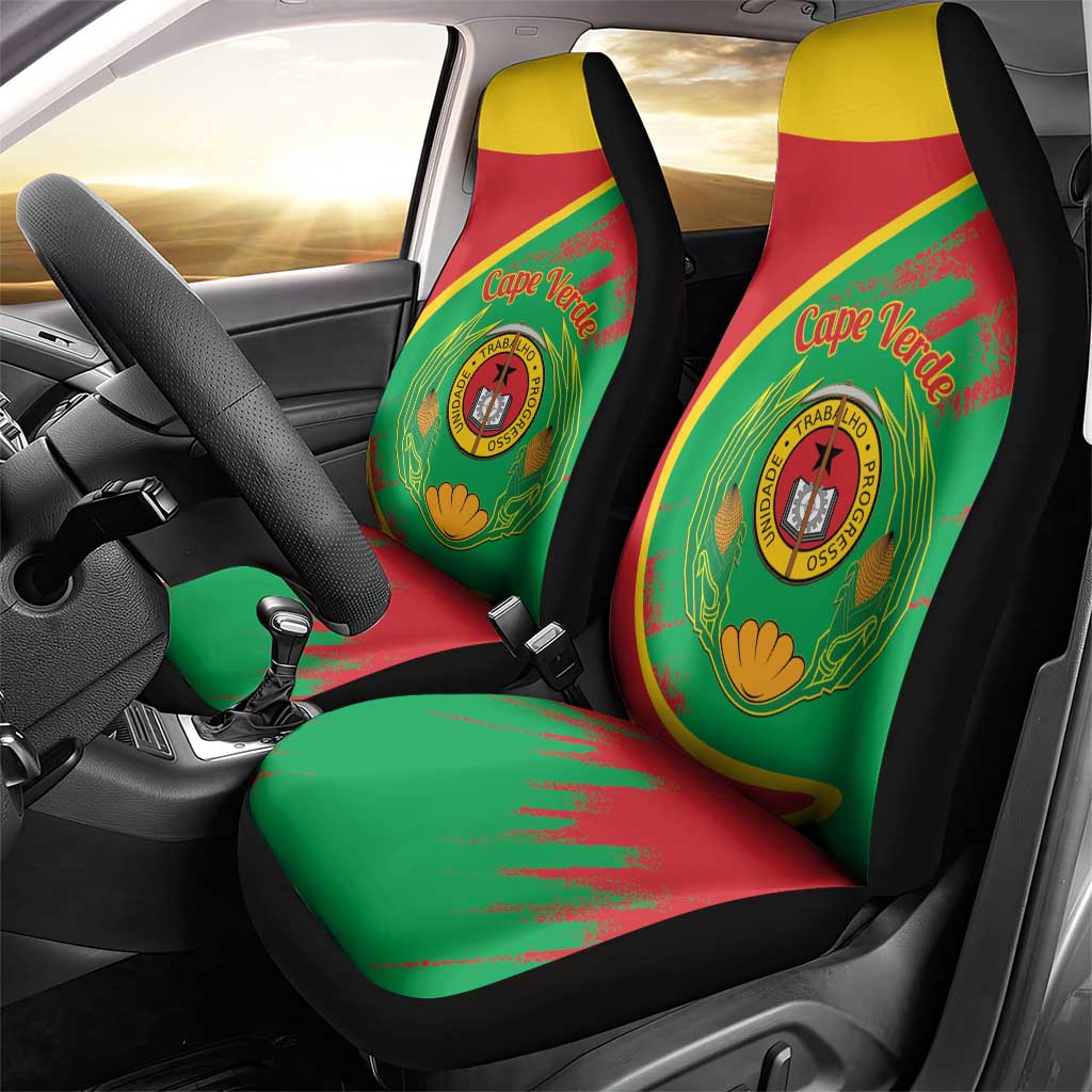Cape Verde 1975-1992 Car Seat Cover Coat Of Arms Grunge Style