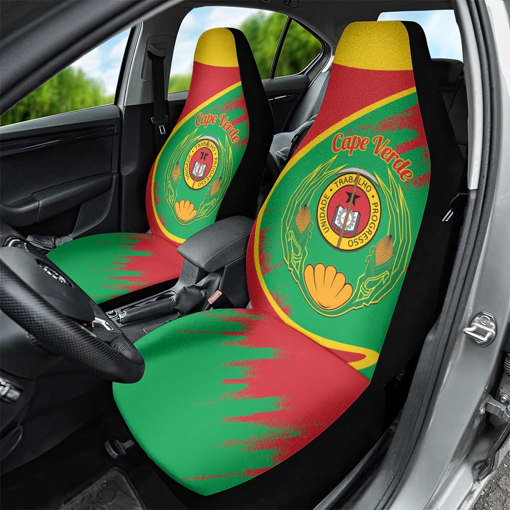 Cape Verde 1975-1992 Car Seat Cover Coat Of Arms Grunge Style