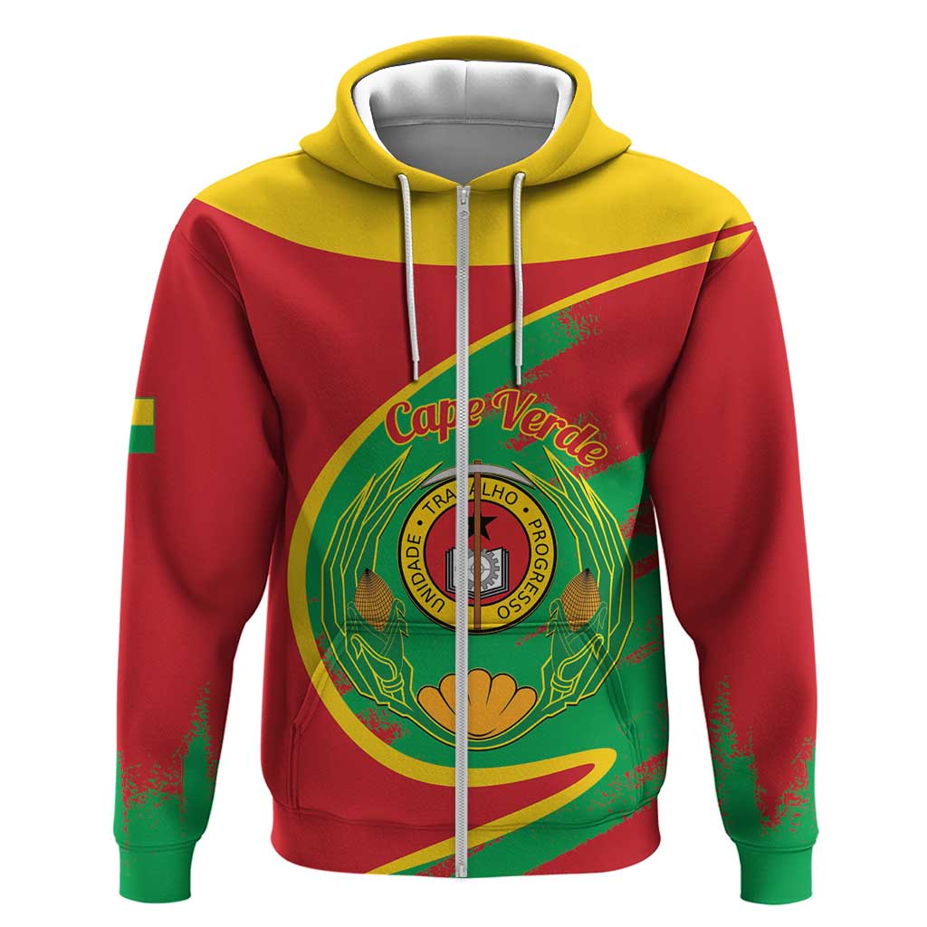 Cape Verde 1975-1992 Hoodie Coat Of Arms Grunge Style