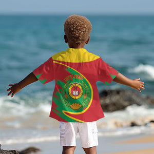 Cape Verde 1975-1992 Kid Hawaiian Shirt Coat Of Arms Grunge Style