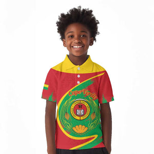 Cape Verde 1975-1992 Kid Polo Shirt Coat Of Arms Grunge Style