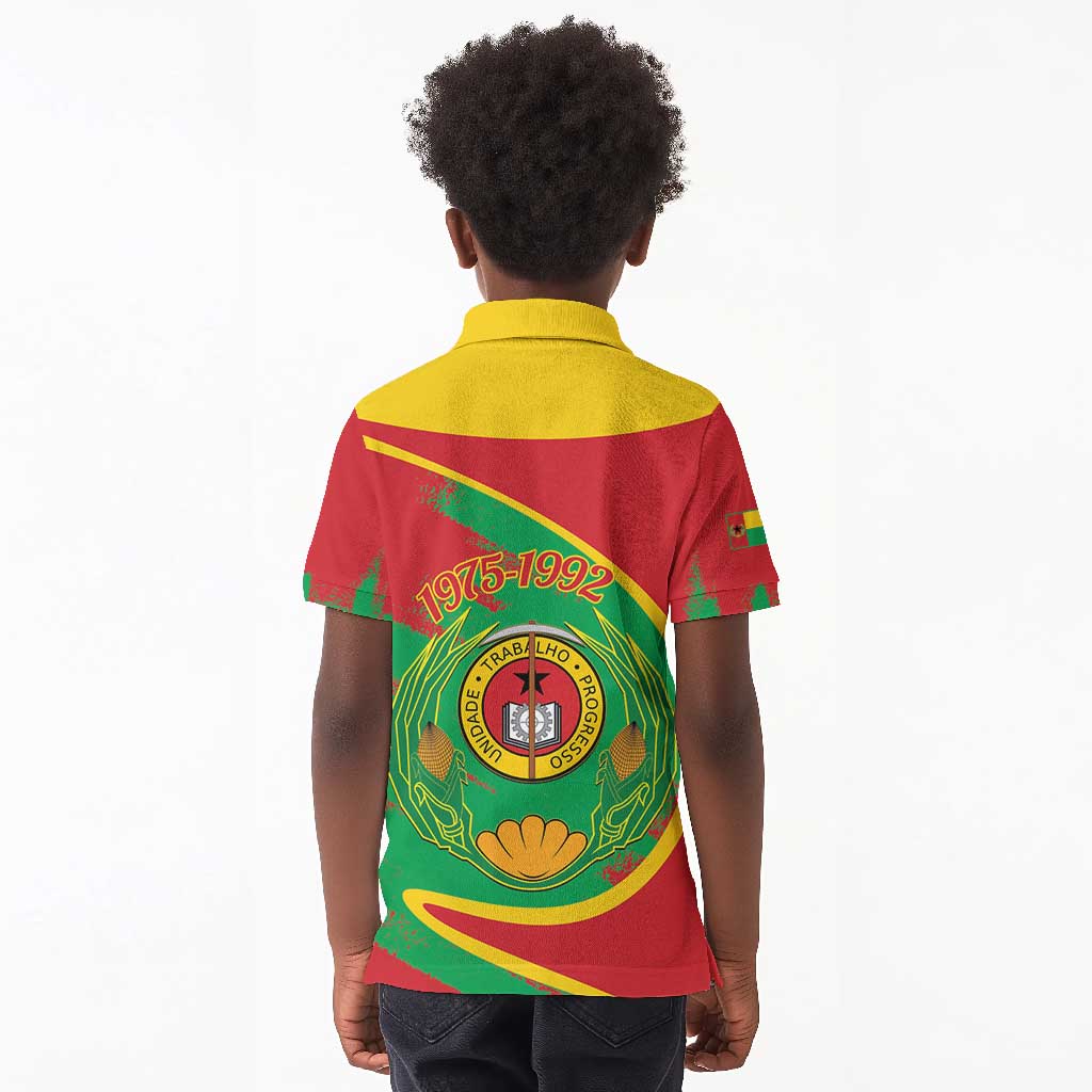Cape Verde 1975-1992 Kid Polo Shirt Coat Of Arms Grunge Style