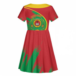 Cape Verde 1975-1992 Kid Short Sleeve Dress Coat Of Arms Grunge Style