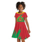 Cape Verde 1975-1992 Kid Short Sleeve Dress Coat Of Arms Grunge Style