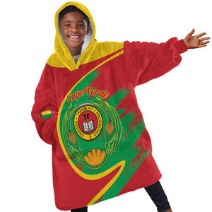 Cape Verde 1975-1992 Kid Wearable Blanket Hoodie Coat Of Arms Grunge Style