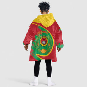 Cape Verde 1975-1992 Kid Wearable Blanket Hoodie Coat Of Arms Grunge Style