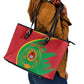 Cape Verde 1975-1992 Leather Tote Bag Coat Of Arms Grunge Style