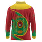 Cape Verde 1975-1992 Long Sleeve Polo Shirt Coat Of Arms Grunge Style