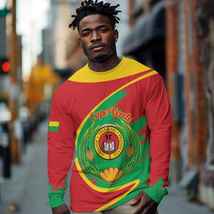 Cape Verde 1975-1992 Long Sleeve Shirt Coat Of Arms Grunge Style