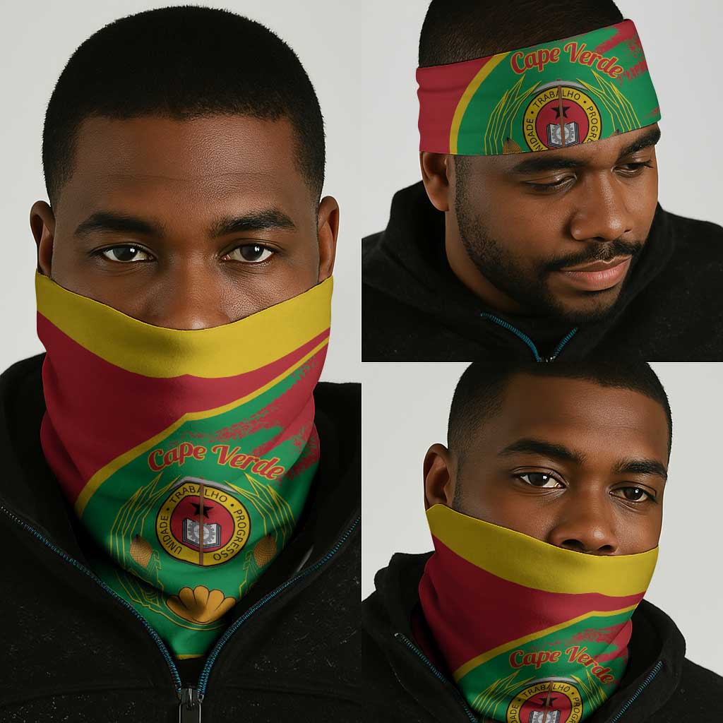 Cape Verde 1975-1992 Neck Gaiter Coat Of Arms Grunge Style - African Pride