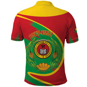 Cape Verde 1975-1992 Polo Shirt Coat Of Arms Grunge Style