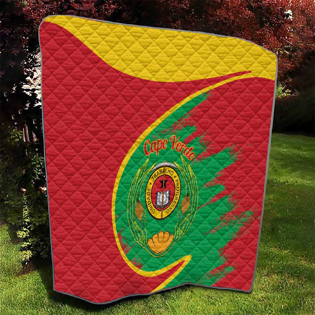 Cape Verde 1975-1992 Quilt Coat Of Arms Grunge Style